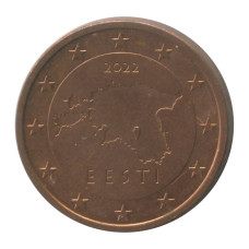 5 евроцентов Эстонии 2022 г. 5 евроцентов Эстонии 2022 г.