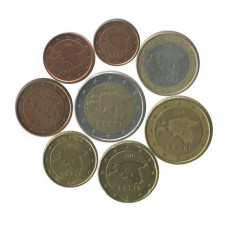 Набор 8 евромонет Эстонии 2011 г.