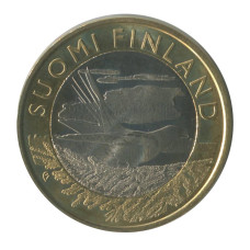 5 евро Финляндии 2014 г. Исторические регионы Финляндии. Животные - Карелия - Кукушка 5 евро Финляндии 2014 г. Исторические регионы Финляндии. Животные - Карелия - Кукушка