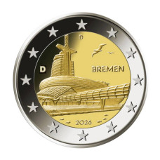2 евро Германии 2026 г. Бремен (D)