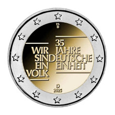 2 евро Германии 2025 г. 35 лет немецкого единства (D)