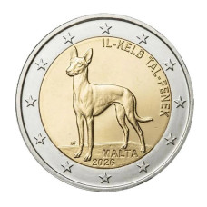 2 евро Мальты 2026 г. Фараонова собака (Кельб таль-Фенек)