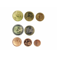 Набор 8 евро монет Кипра разные года