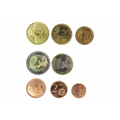Набор 8 евро монет Кипра разные года