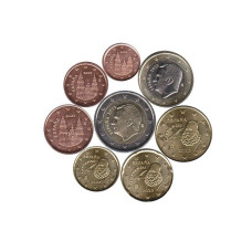 Набор 8 евро монет Испании 2023 г.