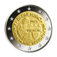 2 евро Словакии 2026 г. Тренчин - Культурная столица Европы 2026