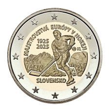 2 евро Словакии 2025 г. 100 лет первого Чемпионата Европы по хоккею