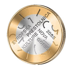 3 евро Словении 2025 г. Нова Горица - культурная столица Европы 2025