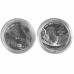 Монета 1,5 евро Франции 2005 г. Жюль Верн. С Земли на Луну