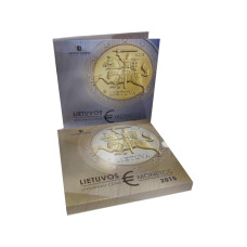 Набор Из 8-Ми Евро Монет И Жетона Литвы 2015 Г. (в Буклете)