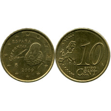 10 Евроцентов Испании 2009 Г.