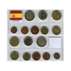 Набор из 8-ми евро монет Испании 2009 г.