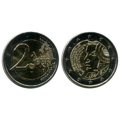 Биметаллическая монета 2 Евро Франции 2015 Г., 225 Летие Фестивалю Федерации