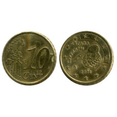 10 Евроцентов Испании 2001 Г.