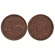 1 Евроцент Франции 2008 Г.