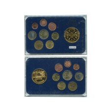 Набор из 8-ми евро монет Нидерландов и юбилейного жетона