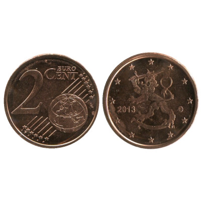Монета 2 Евроцента Финляндии 2013 Г.