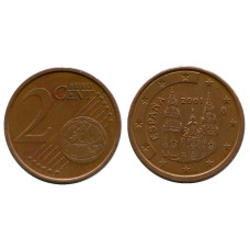 2 Евроцента Испании 2001 Г.