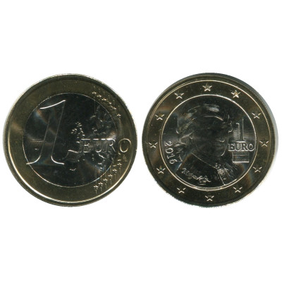 Биметаллическая монета 1 Евро Австрии 2016 Г.
