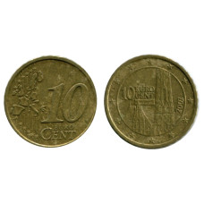 10 евроцентов Австрии 2002 г.