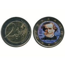 2 Евро Италии 2013 Г., 200 Лет Со Дня Рождения Джузеппе Верди (цветная)