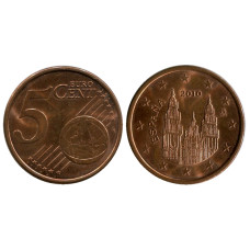 5 Евроцентов Испании 2010 Г.