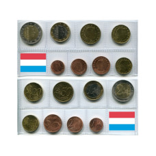 Набор из 8-ми евро монет Люксембурга (разные года)