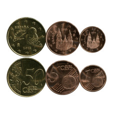 Набор из 3-х евро монет Испании