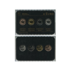Набор из 4-х евро монет Люксембурга 2011 г.