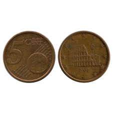5 Евроцентов Италии 2002 Г.