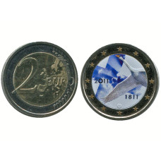 2 Евро Финляндии 2011 Г., 200 Лет Банку Финляндии (цветная)