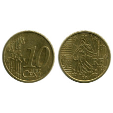 10 евроцентов Франции 2002 г.