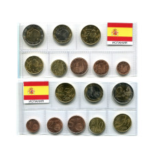 Набор из 8-ми евро монет Испании 2016 г.