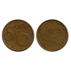 5 Евроцентов Греции 2007 Г.