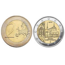 2 евро Германии 2013 г., Монастырь Маульбронн, Баден-Вюртемберг (F)