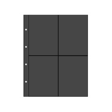 Лист 4 яч. на чёрной основе (ЛБЧ4-O, двухсторонний)