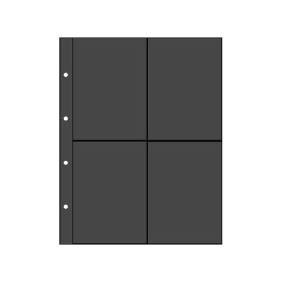 Лист 4 яч. на чёрной основе (ЛБЧ4-O, двухсторонний)