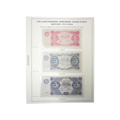 Лист для бон с изображением Государственных денежных знаков РСФСР образца 1922 г. (36)