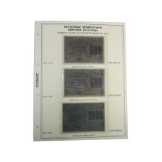 Лист для бон с изображением Расчётных знаков РСФСР образца 1919 г., 500, 1000 рублей (19)