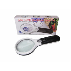 Лупа 3-Led Magnifier 45х22 мм и 3х75 мм (3-Led 6902AB)