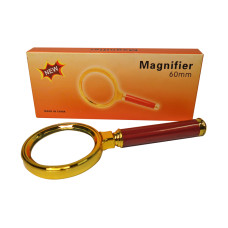 Лупа в золотой оправе «Magnifer» 60 мм (red)