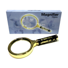 Лупа в золотой оправе «Magnifer» 70 мм (black)