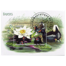 Блок марок Демократическая Республика Конго (Утки) 1 шт.
