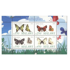 Лист марок Малави (Бабочки) 4 шт. (3)
