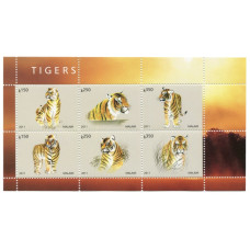 Лист марок Малави (Тигры) 6 шт. (5)