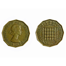 3 пенса Великобритании 1962 г.