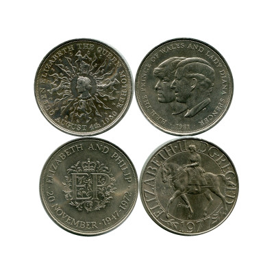 Монета Набор из 4-х монет Великобритании (юбилейные)
