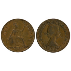 1 пенни Великобритании 1963 г.