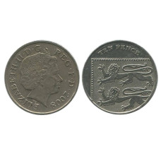 10 новых пенсов Великобритании 2008 г.