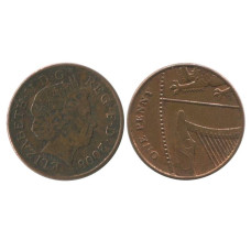 1 новый пенни Великобритании 2008 г.